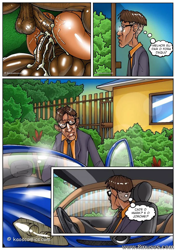 Gibi pornô polemico A esposa e os jardineiros pretos o inicio – Hentai Interracial – Quadrinho Original