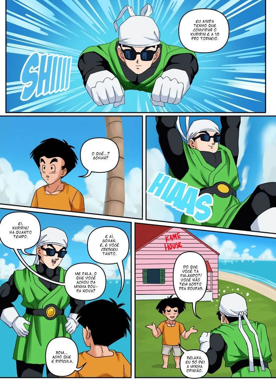 Gohan e a buceta da Android 18 – Hentai – Quadrinho Original