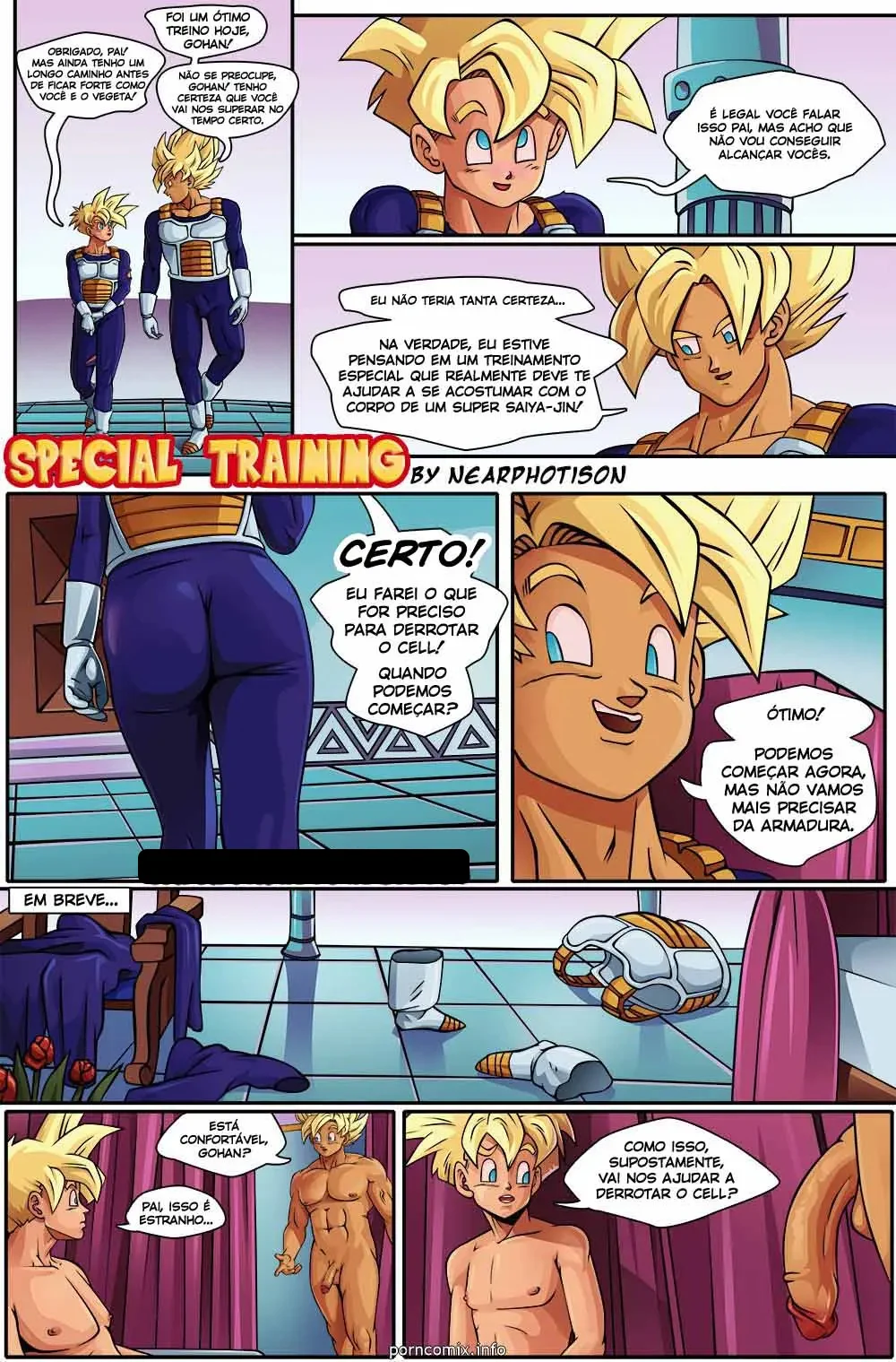 Goku enrabando Gohan – Gay Cartoon – Português do Brasil