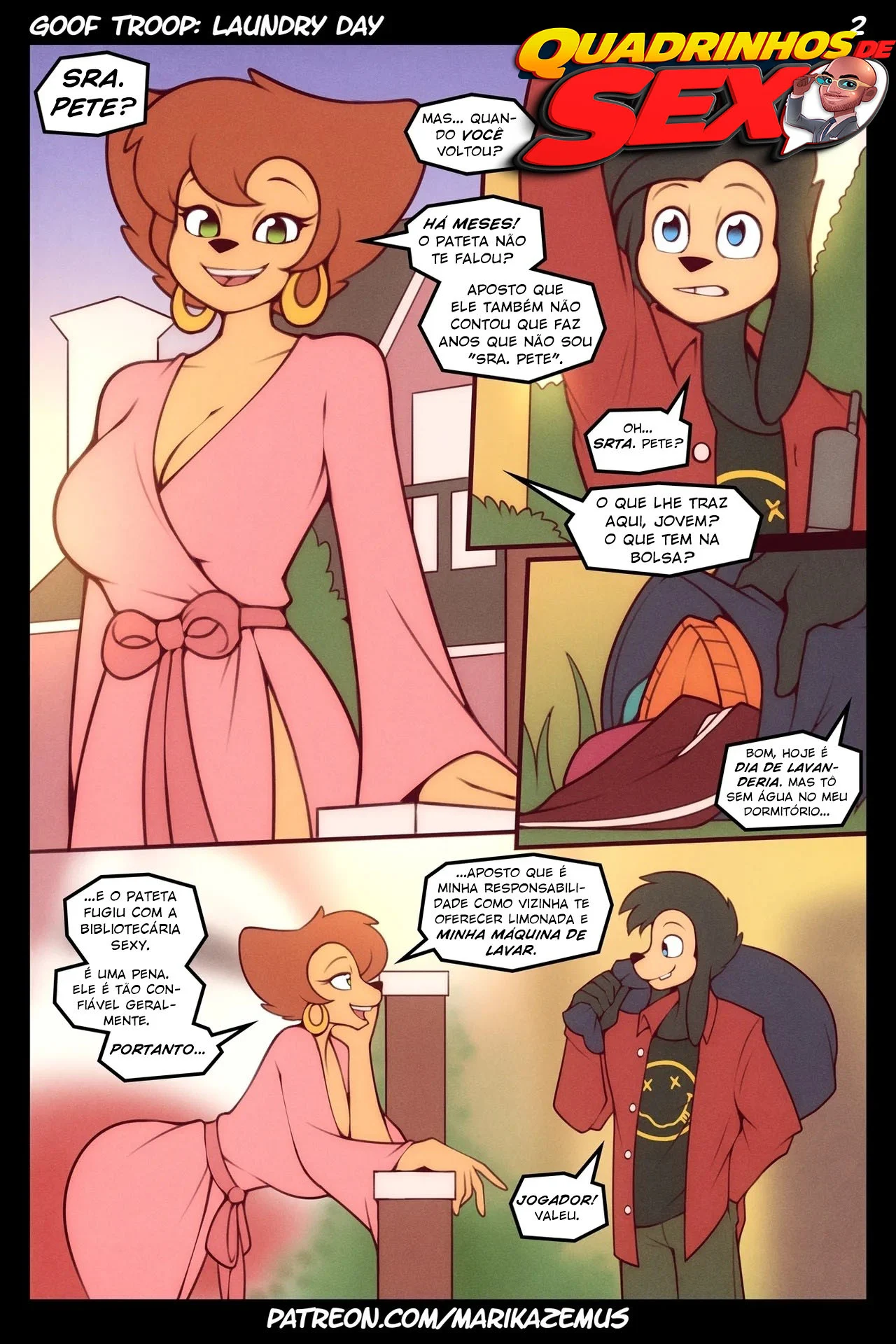 Goof Troop: Laundry Day – Cartoon Pornô – PT-BR