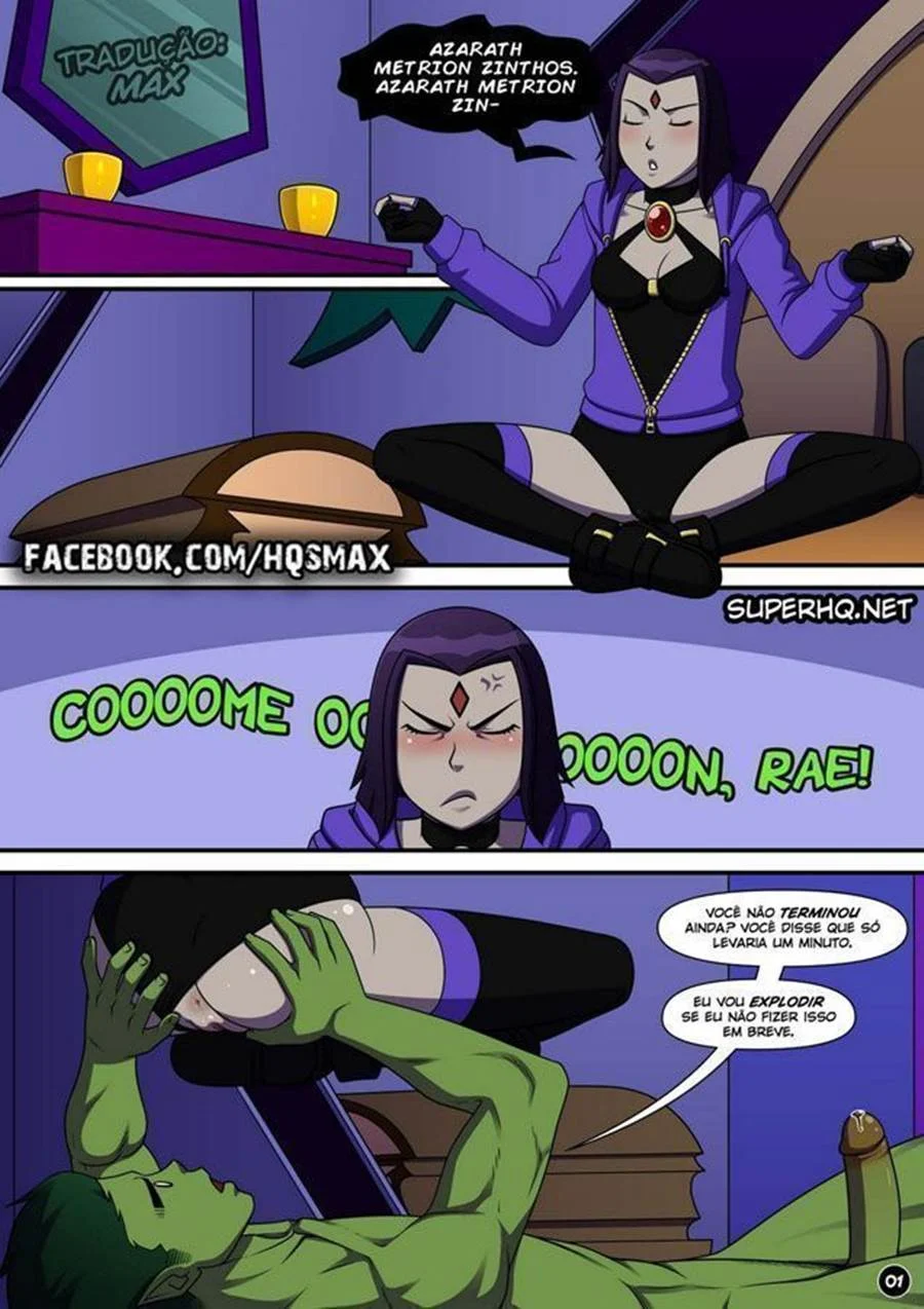 Gozando no cu da Ravena – Jovens Titãs Hentai – PT-BR