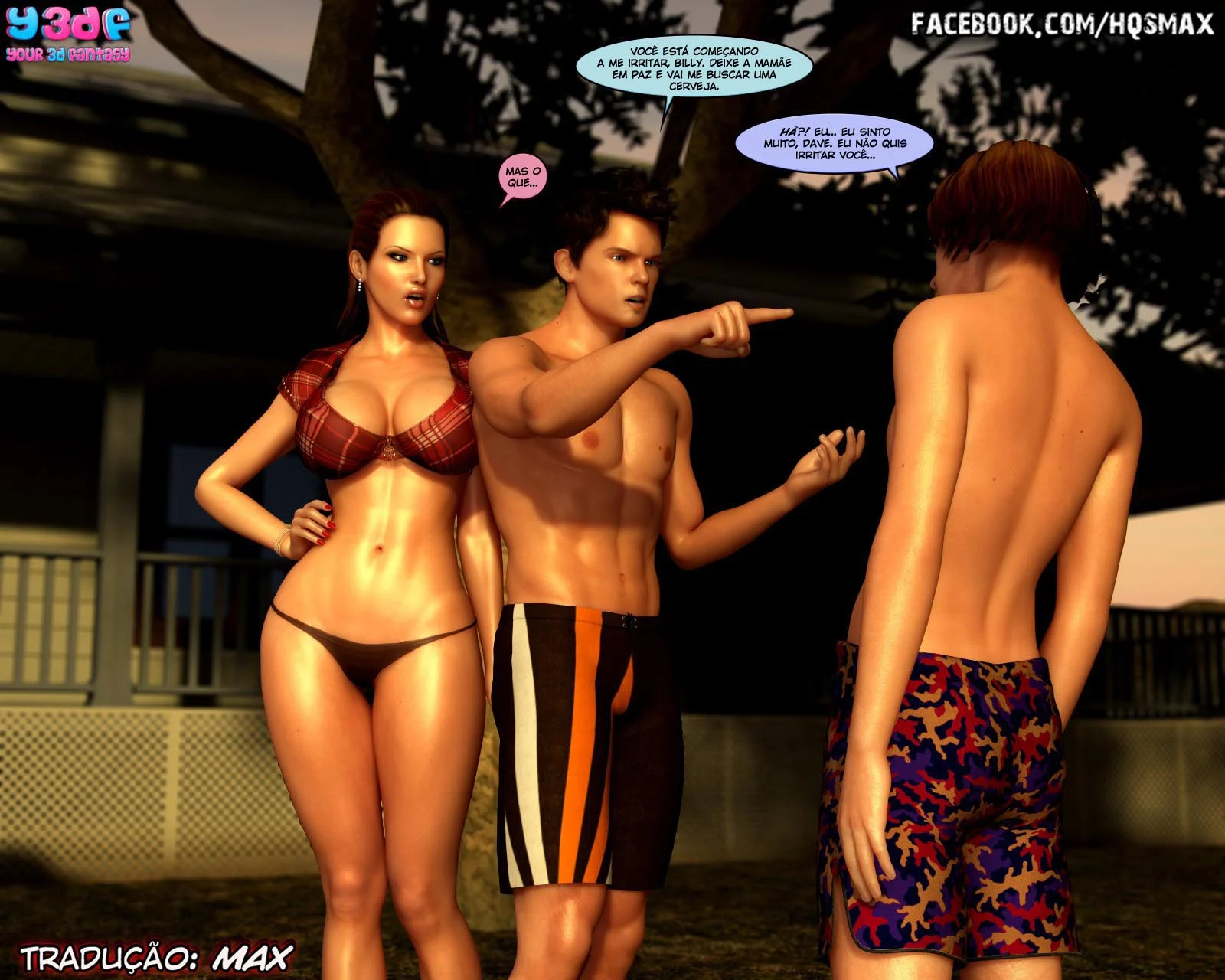 Hentai 3D HQ: Putaria em família – HQ Traição – PT-BR
