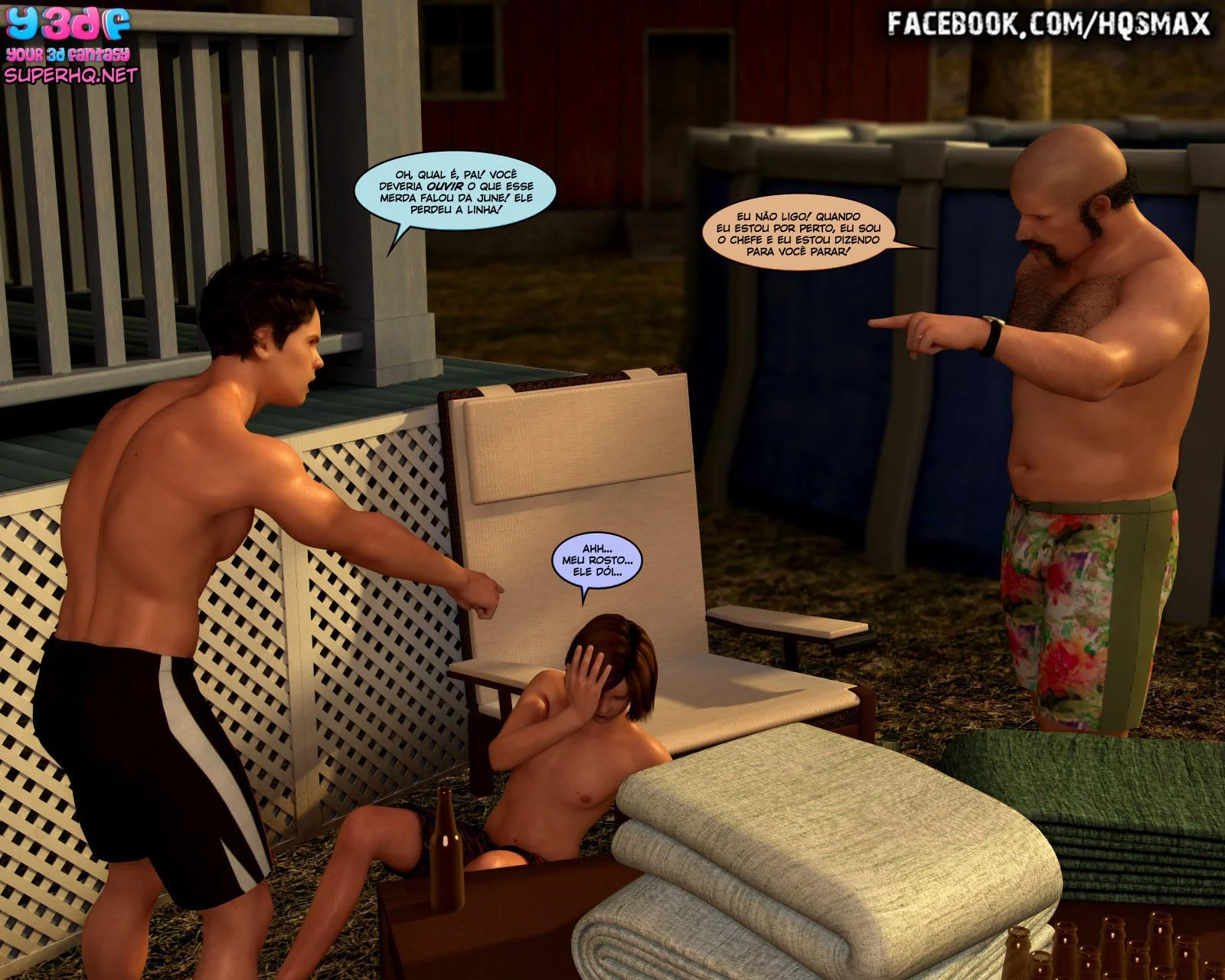Hentai 3D HQ: Putaria em família – HQ Traição – PT-BR