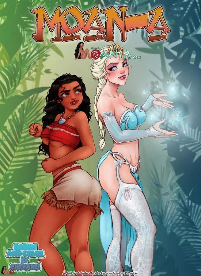 Hentai Moana e Elsa da Frozen quadrinhos eróticos – Hentai – Quadrinho Original