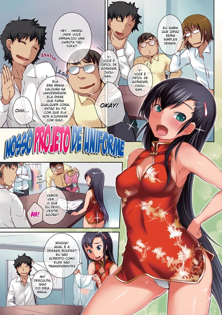 Hentai Nosso Projeto de Uniforme – Colegiais Pornô – Quadrinho Original