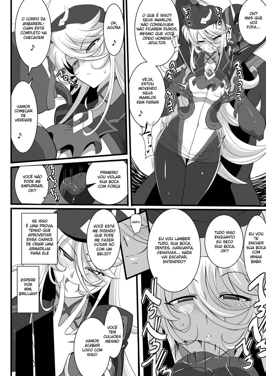 Heroine Harassment Shirogane no Anbarerl Hen Hitojichi o Torarete Nasu Subenaku Dosukebe Hero ni Kegasareru Aku no Onna Kanbu – Hentai – PT-BR