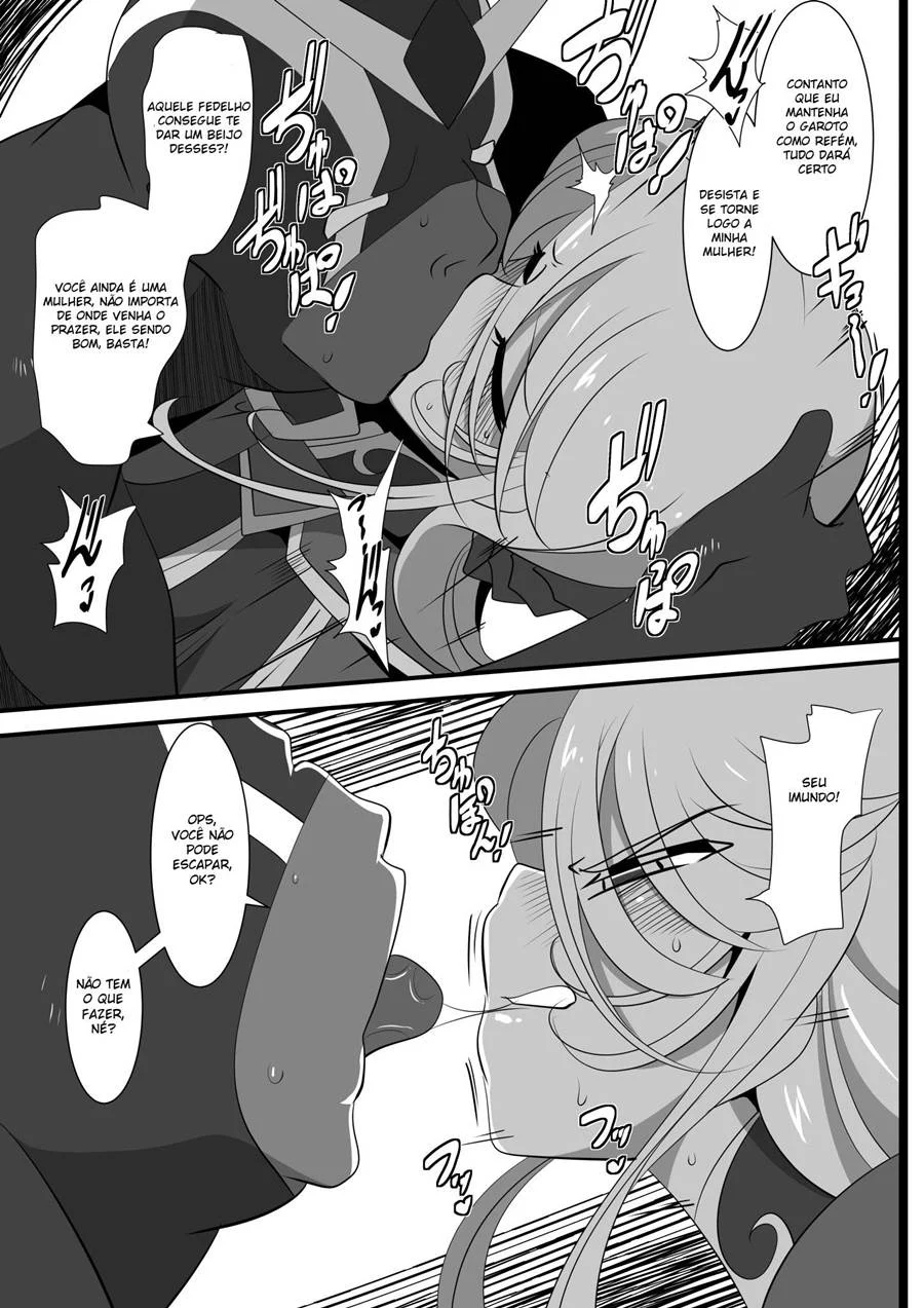 Heroine Harassment Shirogane no Anbarerl Hen Hitojichi o Torarete Nasu Subenaku Dosukebe Hero ni Kegasareru Aku no Onna Kanbu – Hentai – PT-BR