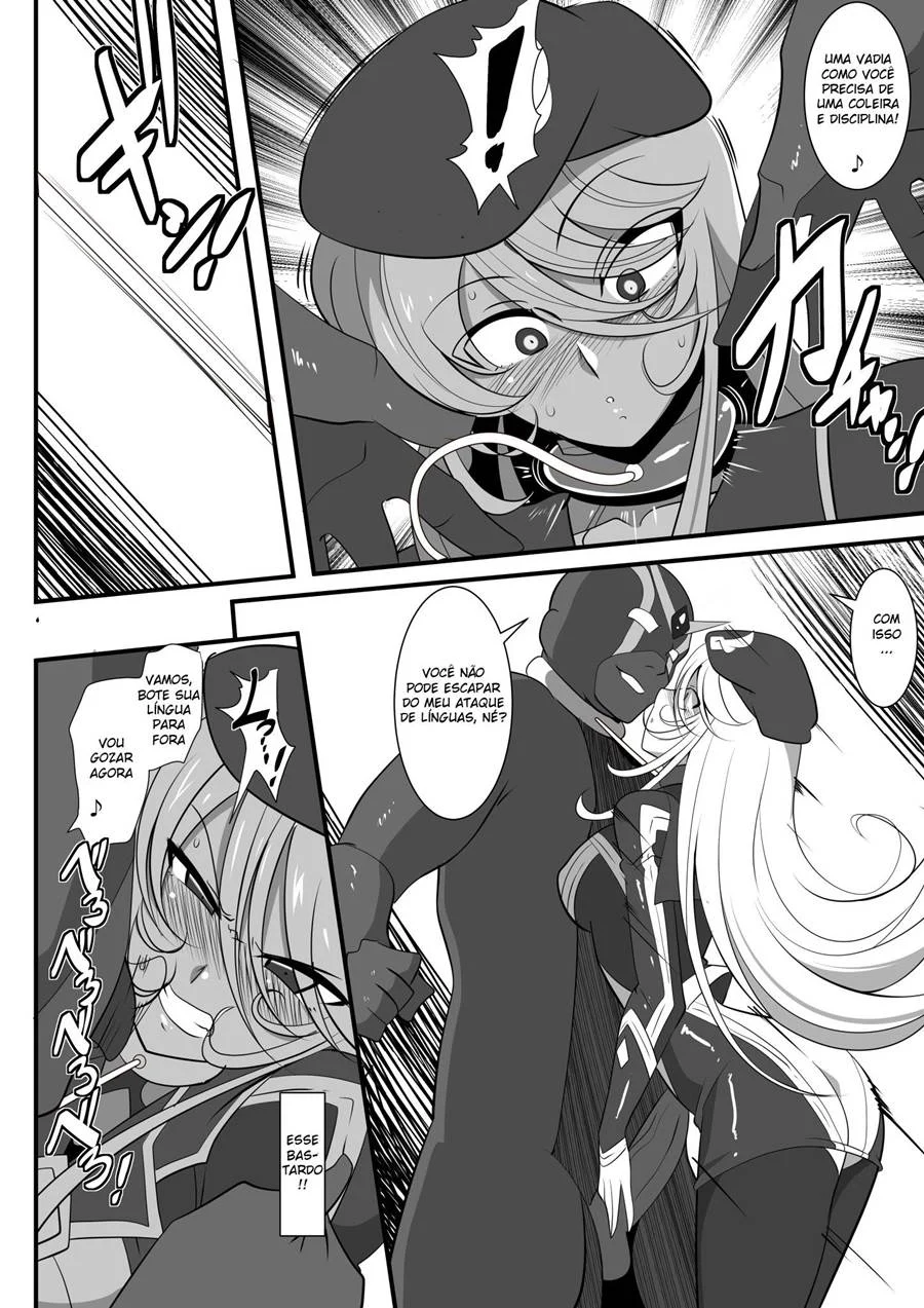 Heroine Harassment Shirogane no Anbarerl Hen Hitojichi o Torarete Nasu Subenaku Dosukebe Hero ni Kegasareru Aku no Onna Kanbu – Hentai – PT-BR