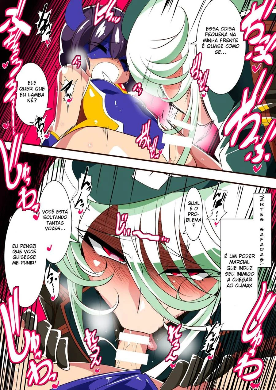 Heroine Harassment Shirogane no Anbarerl Hen Hitojichi o Torarete Nasu Subenaku Dosukebe Hero ni Kegasareru Aku no Onna Kanbu – Hentai – PT-BR