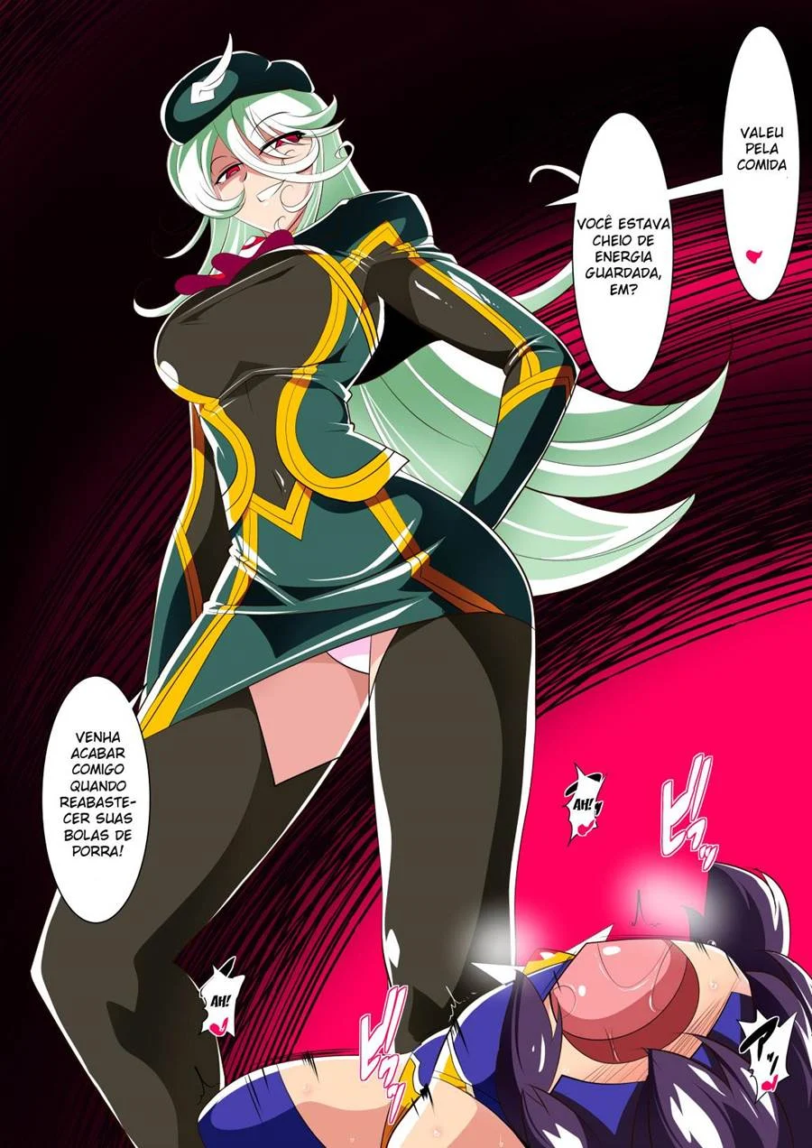 Heroine Harassment Shirogane no Anbarerl Hen Hitojichi o Torarete Nasu Subenaku Dosukebe Hero ni Kegasareru Aku no Onna Kanbu – Hentai – PT-BR