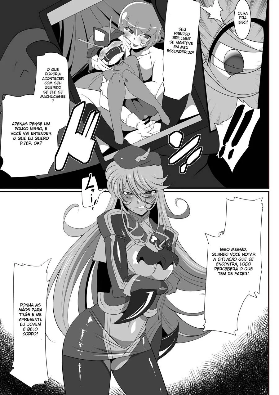 Heroine Harassment Shirogane no Anbarerl Hen Hitojichi o Torarete Nasu Subenaku Dosukebe Hero ni Kegasareru Aku no Onna Kanbu – Hentai – PT-BR