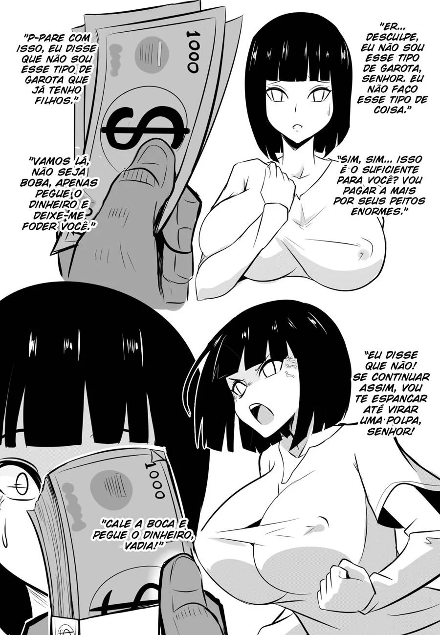 Hinata a prostituta da aldeia – Hentai Preto e Branco – PT Brasil