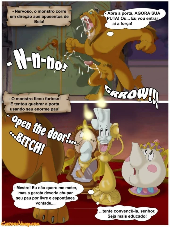 Historinhas de sexo Disney A Bela e a Fera a verdadeira orgia – Disney Hentai – Alta Qualidade - Traduzido