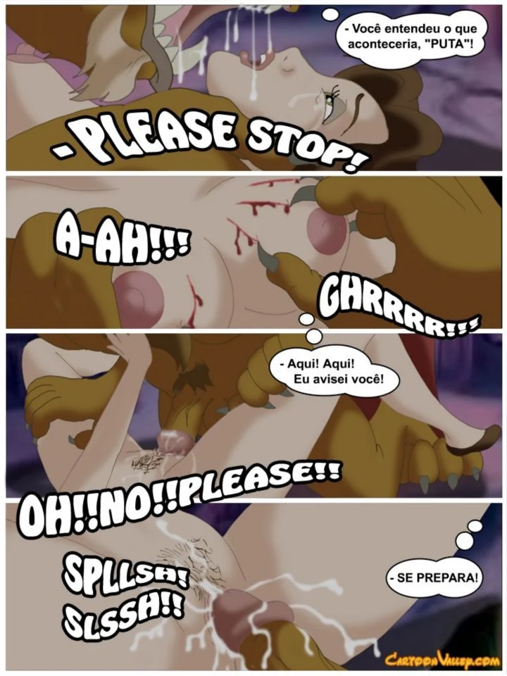 Historinhas de sexo Disney A Bela e a Fera a verdadeira orgia – Disney Hentai – Alta Qualidade - Traduzido