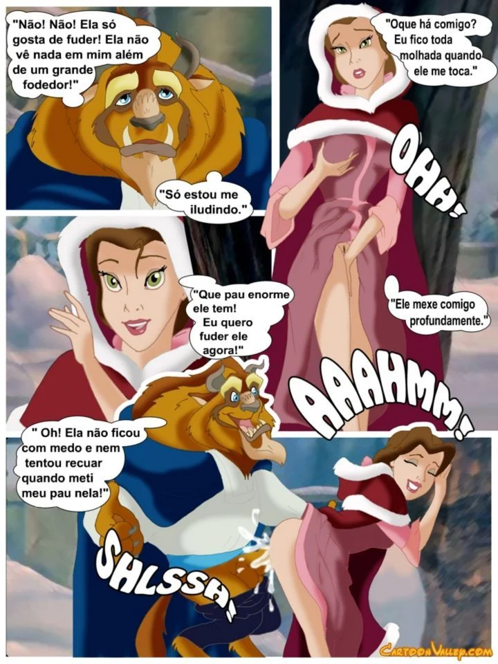 Historinhas de sexo Disney A Bela e a Fera a verdadeira orgia – Disney Hentai – Alta Qualidade - Traduzido