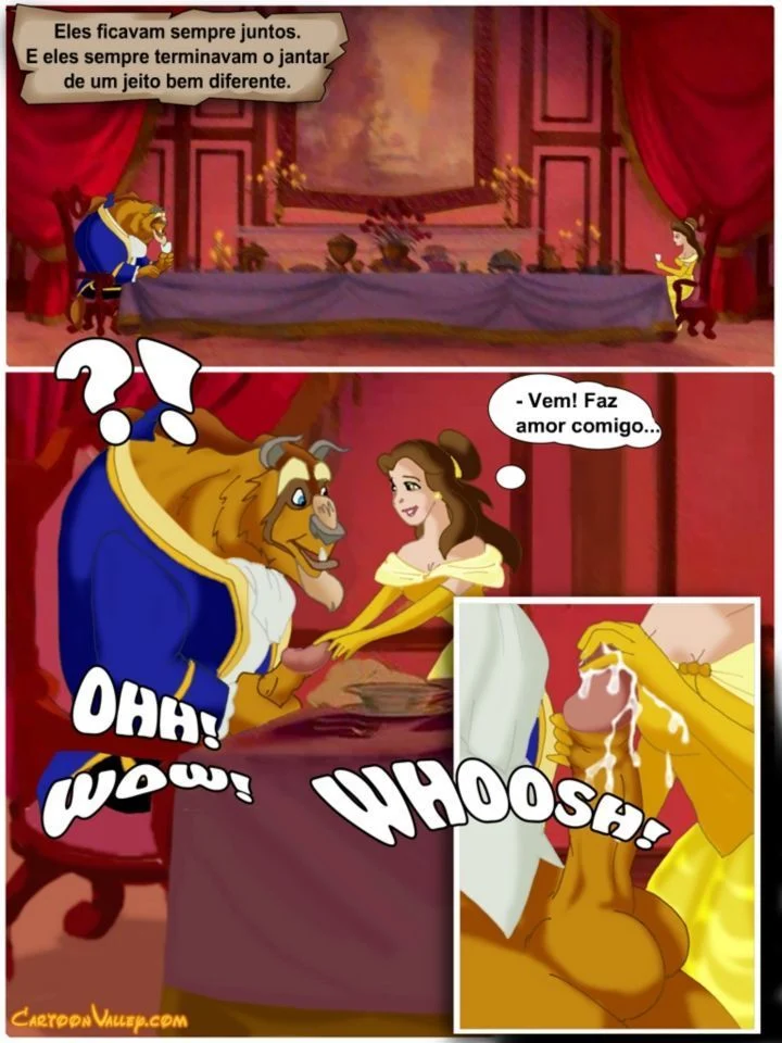 Historinhas de sexo Disney A Bela e a Fera a verdadeira orgia – Disney Hentai – Alta Qualidade - Traduzido