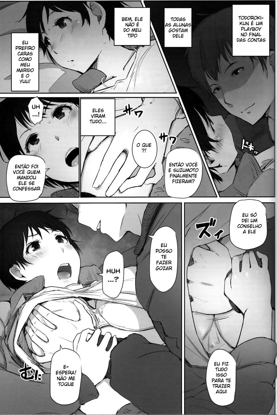 Hitozuma Kyoushi NTR Shuugakuryokou – Hentai Preto e Branco – PT Brasil