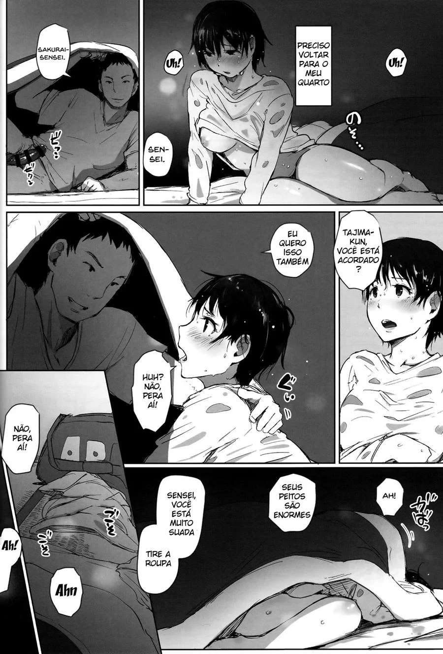 Hitozuma Kyoushi NTR Shuugakuryokou – Hentai Preto e Branco – PT Brasil