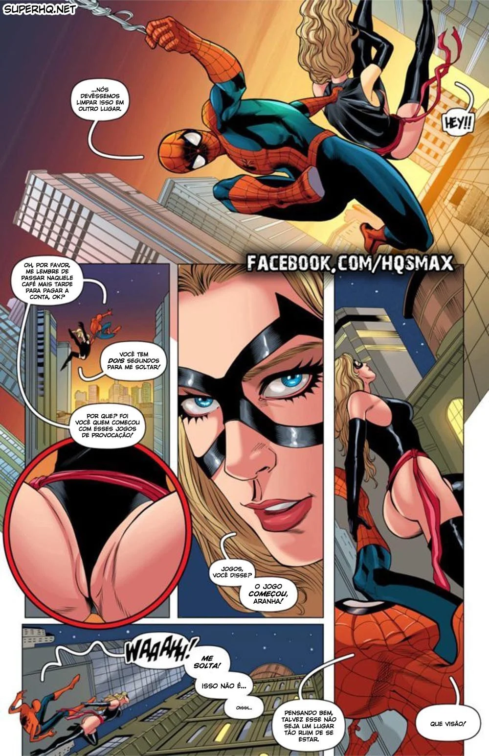 Homem Aranha Fudendo Miss Marvel – Heróis Porno – Português do Brasil