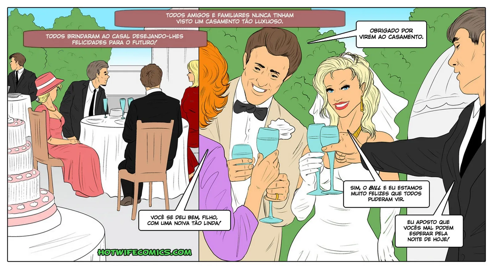HotWifeComics, My Wedding Night Gangbang – HQ Traição – Ler Hentai HQ