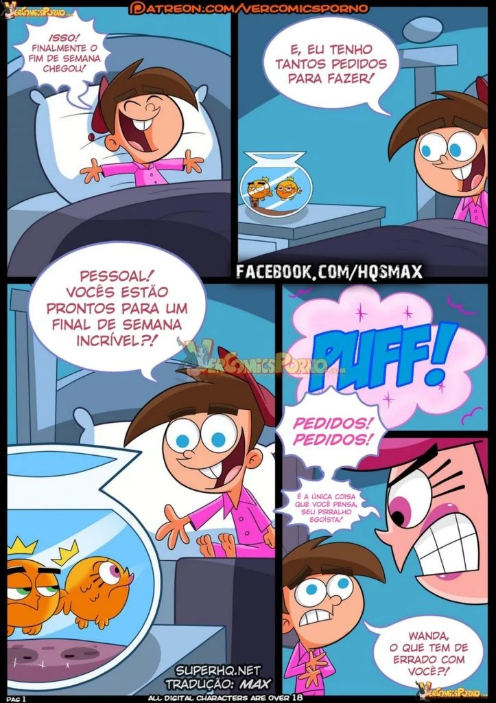 HQ Comics porno: Os padrinhos mágicos – Padrinhos Mágicos Hentai – Quadrinho Original