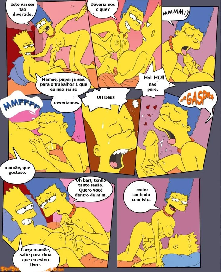 HQ erótico os Simpsons sacanagem em família – Simpsons Pornô – Quadrinho Original