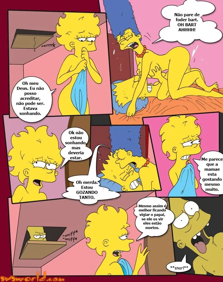 HQ erótico os Simpsons sacanagem em família – Simpsons Pornô – Quadrinho Original