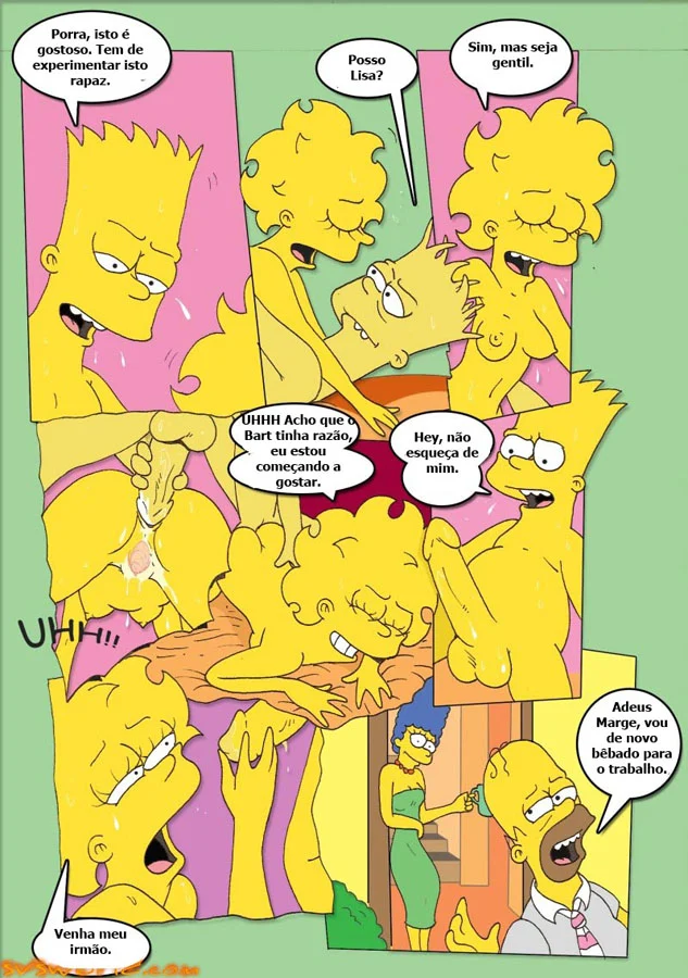 HQ erótico os Simpsons sacanagem em família – Simpsons Pornô – Quadrinho Original