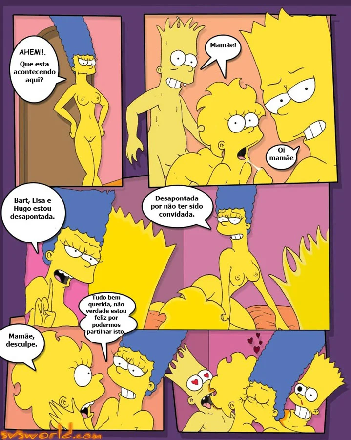 HQ erótico os Simpsons sacanagem em família – Simpsons Pornô – Quadrinho Original