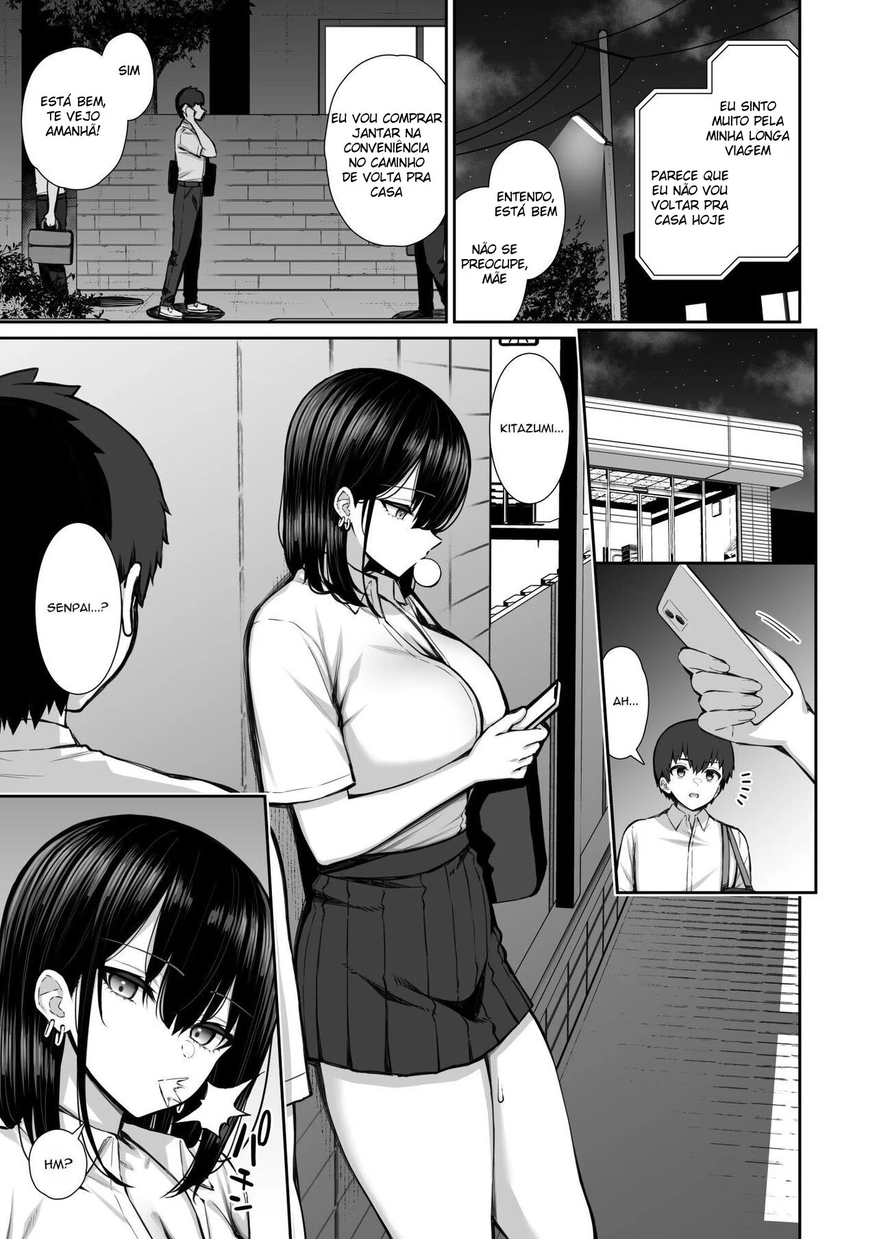 Iede Gal na Senpai wa Kantan ni Yarasete Kureru – Doujinshi Hentai – Quadrinho Original