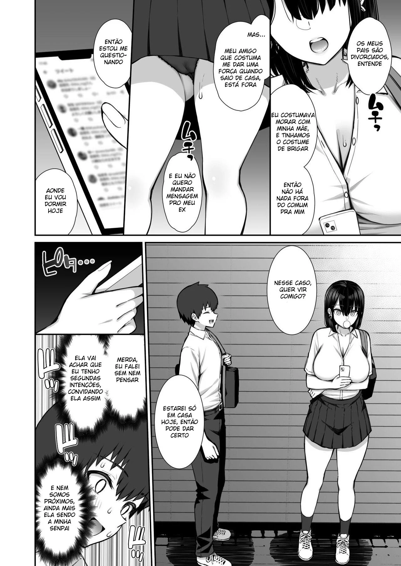 Iede Gal na Senpai wa Kantan ni Yarasete Kureru – Doujinshi Hentai – Quadrinho Original
