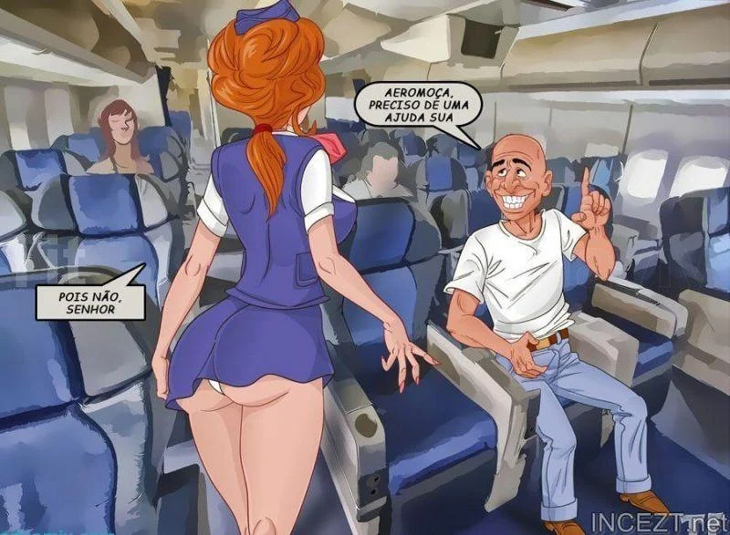 Imagem comics porno comendo a aeromoça – Historinhas Curtas – Português do Brasil