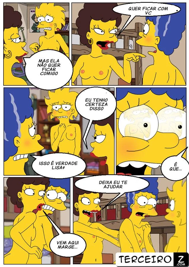 Incesto lesbico Lisa Simpson e Marge Simpson – Hentai Incesto – Ler HQ Completo