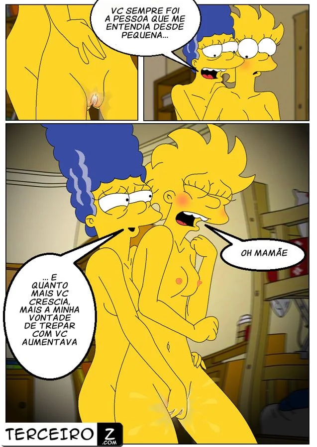 Incesto lesbico Lisa Simpson e Marge Simpson – Hentai Incesto – Ler HQ Completo