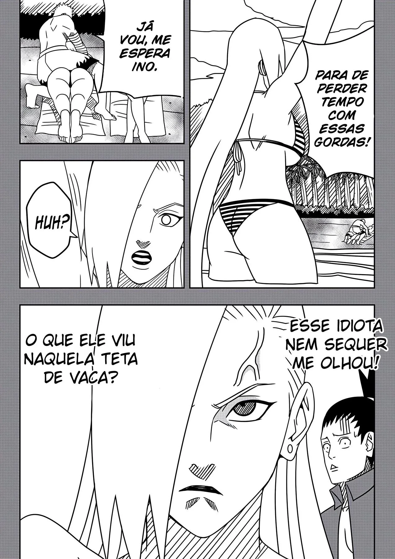 Ino Yamanaka Hentai – Hentai Preto e Branco – Ler HQ Completo