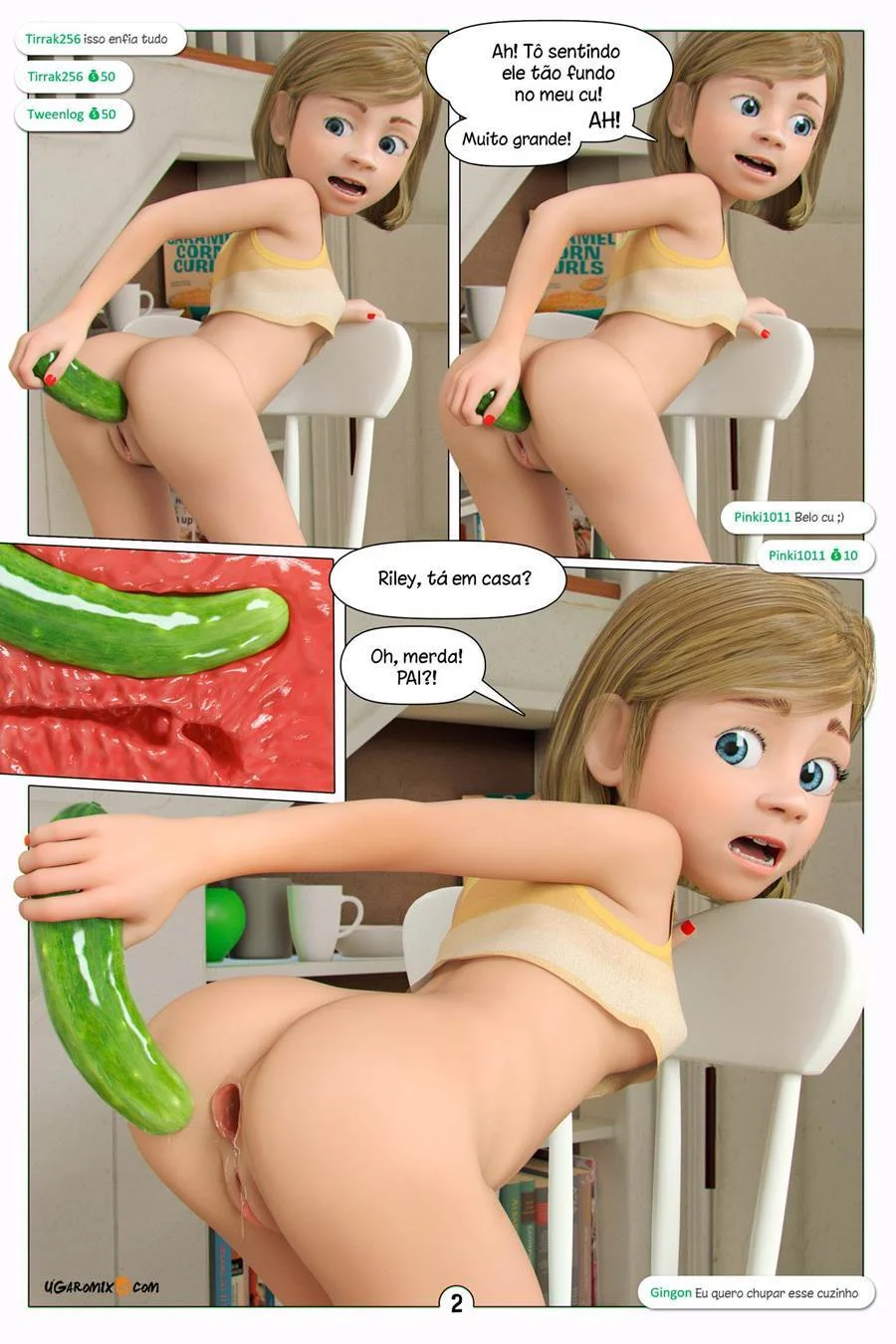 Inside Riley 7 – Lesbicas Hentai – Quadrinho Original