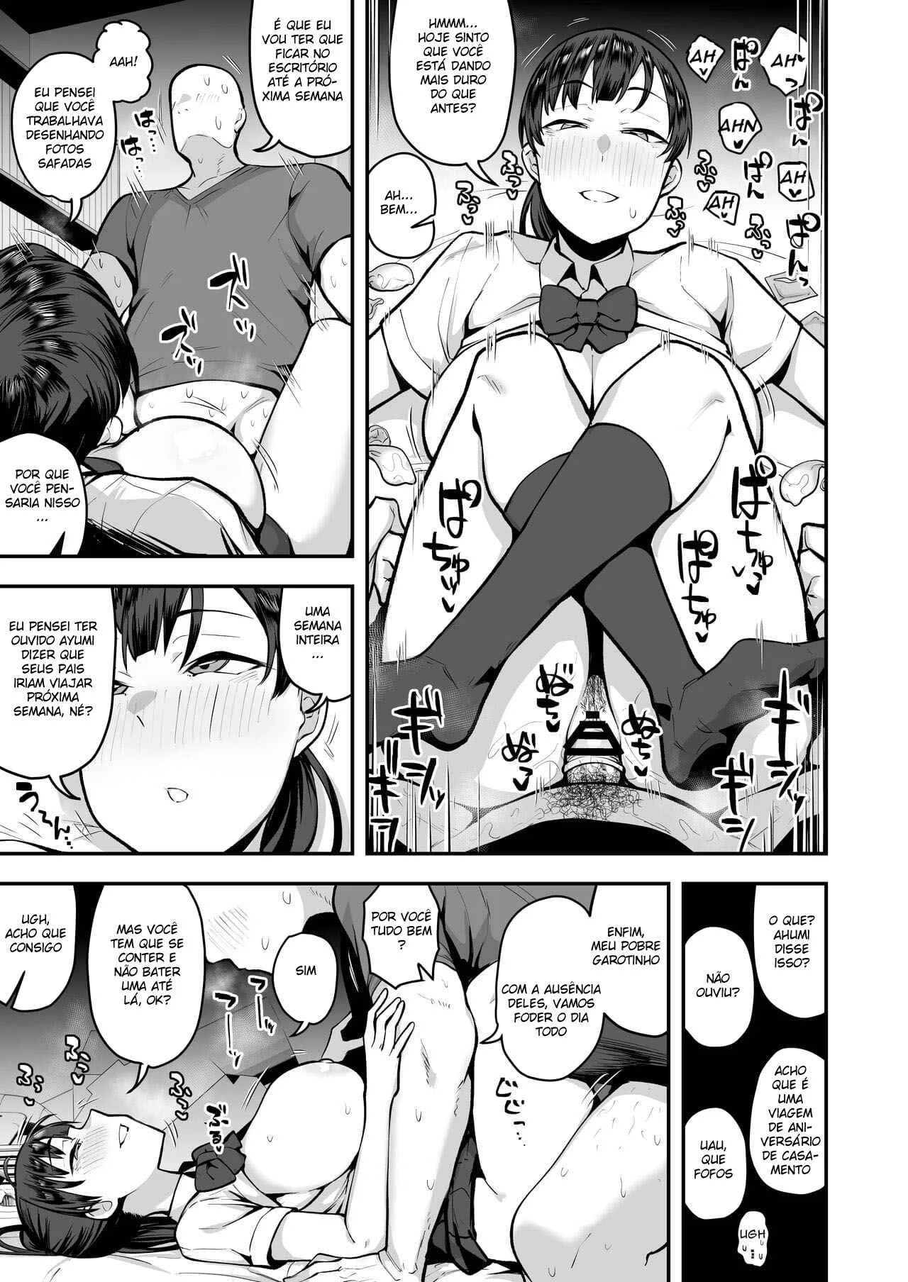 Irmão mais velho de olho na minha amiga – Hentai Preto e Branco – Ler Hentai HQ