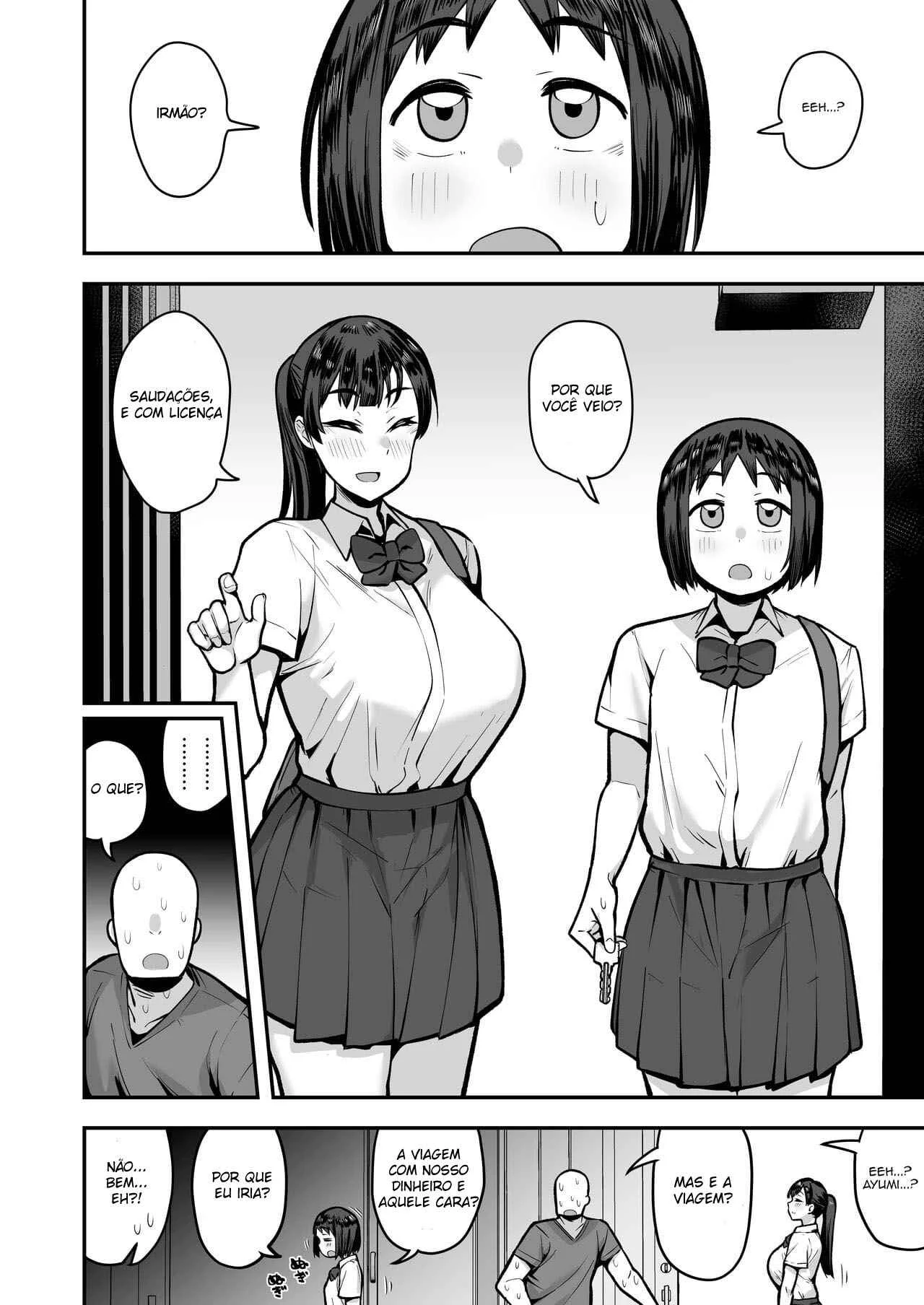 Irmão mais velho de olho na minha amiga – Hentai Preto e Branco – Ler Hentai HQ