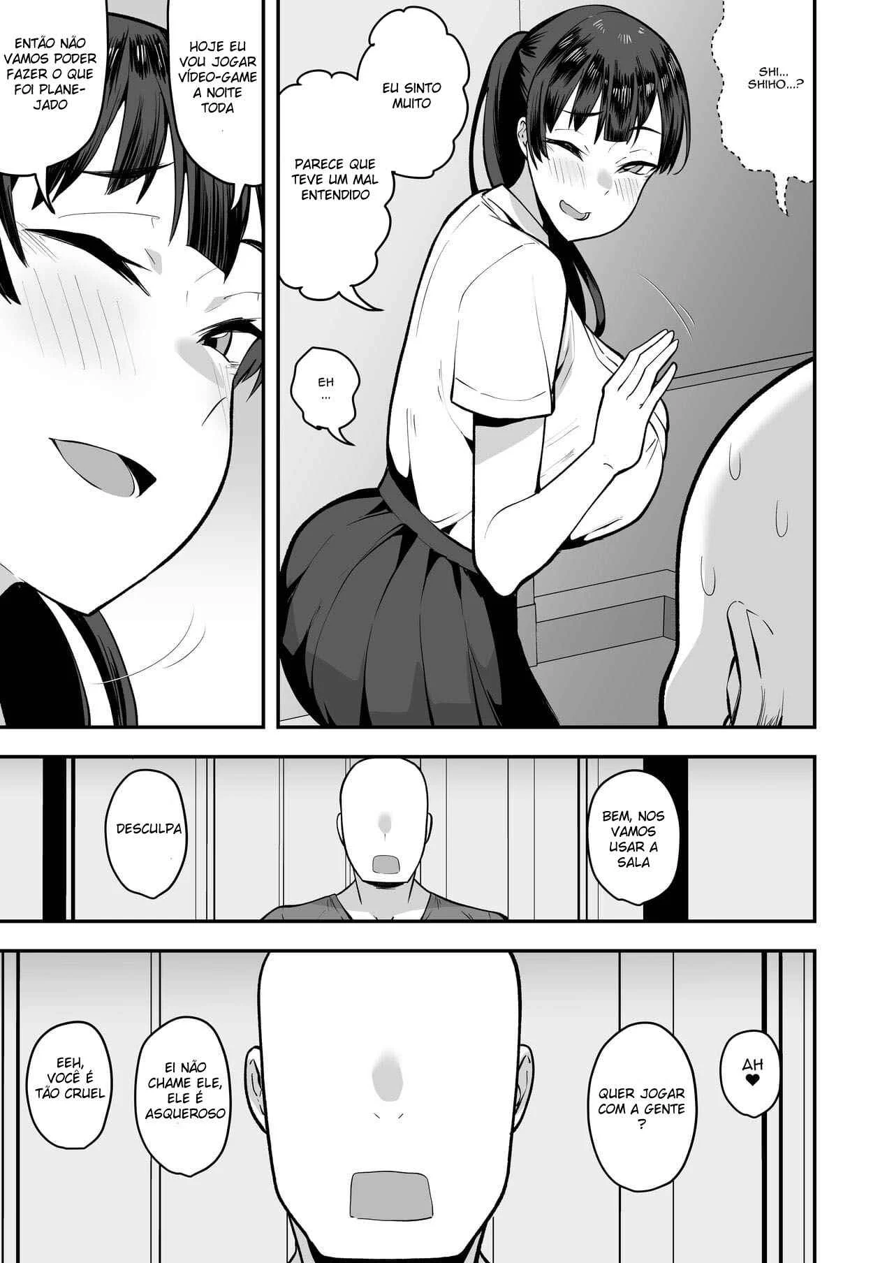 Irmão mais velho de olho na minha amiga – Hentai Preto e Branco – Ler Hentai HQ