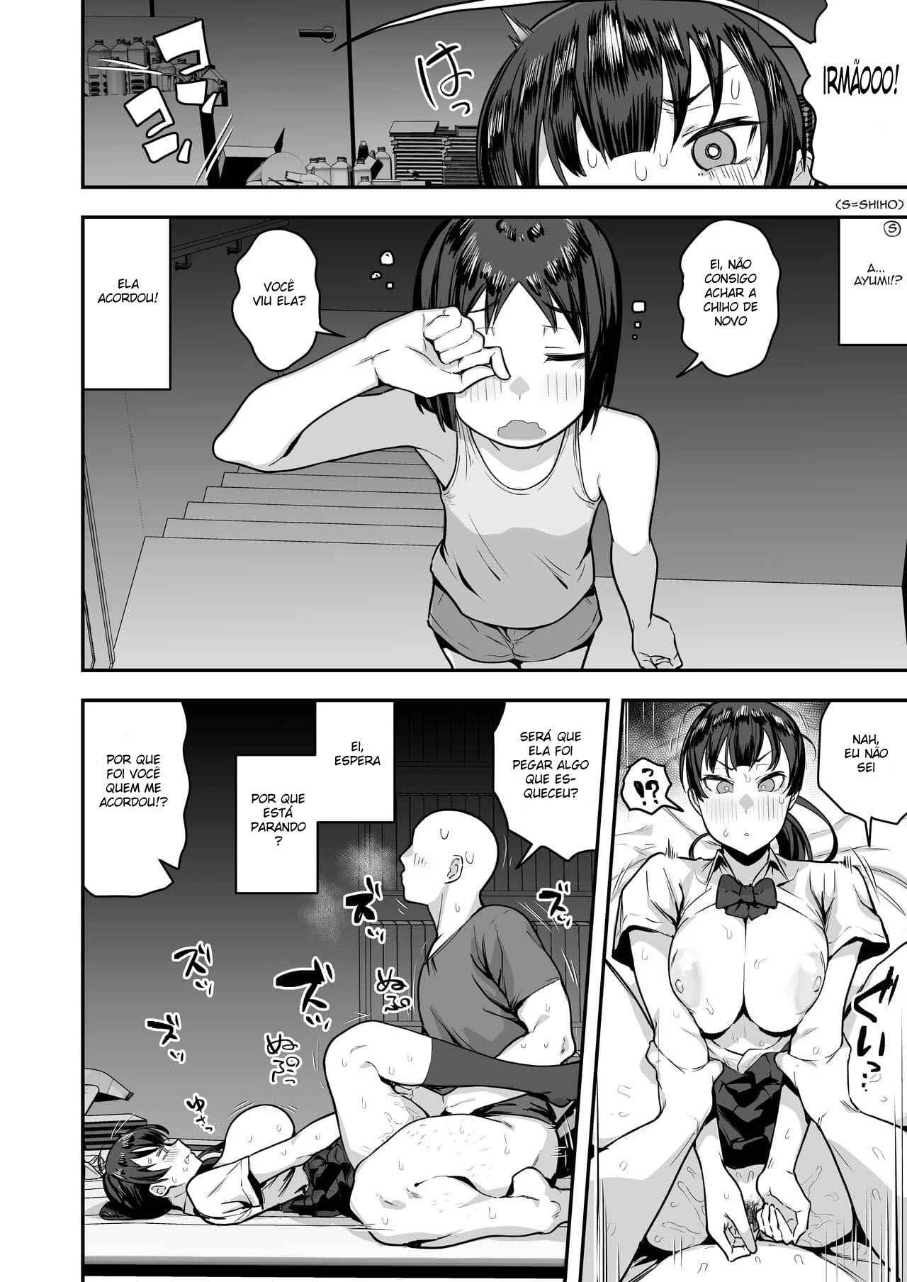 Irmão mais velho de olho na minha amiga – Hentai Preto e Branco – Ler Hentai HQ