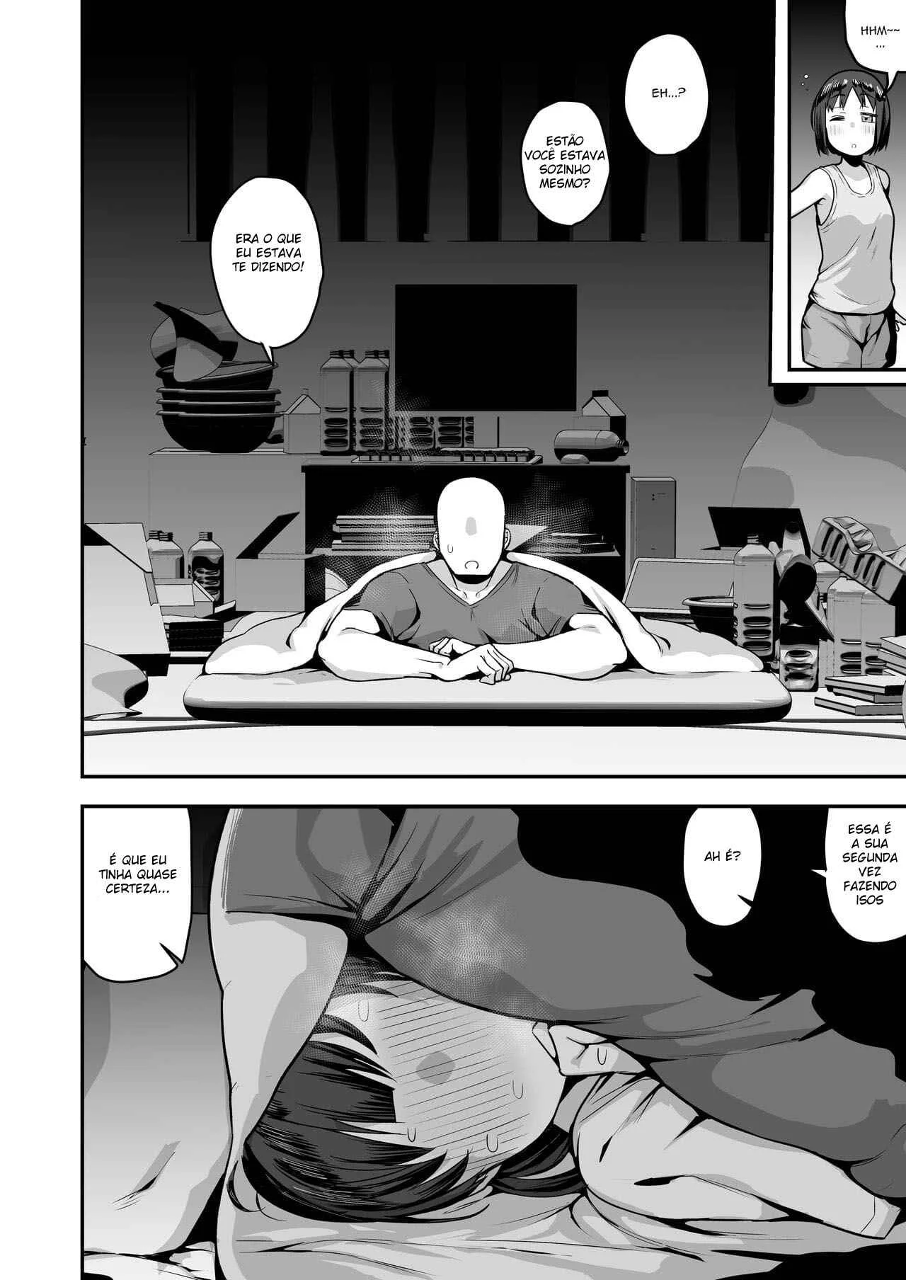 Irmão mais velho de olho na minha amiga – Hentai Preto e Branco – Ler Hentai HQ