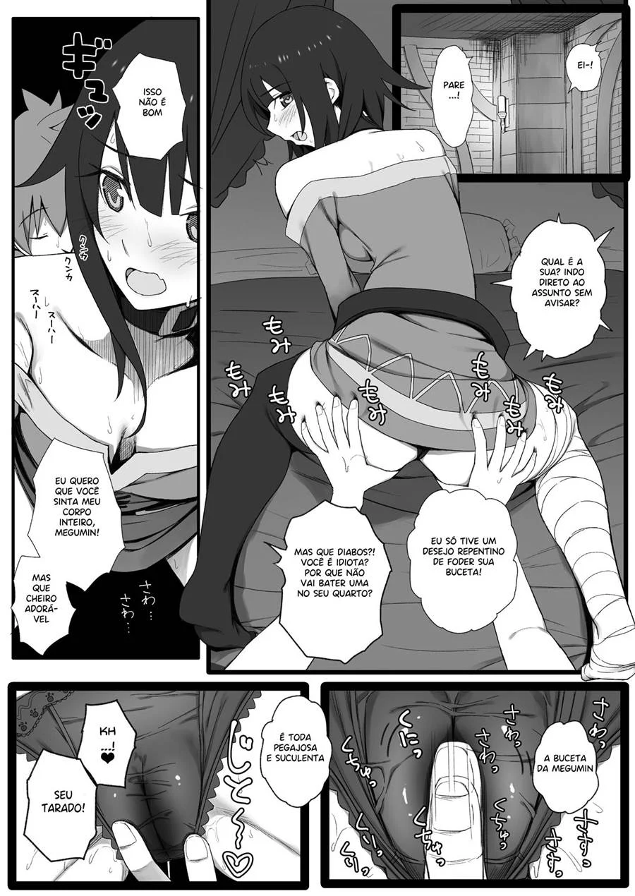 Isekai Tensei Shita Saki de Party Member Zenin to Naisho de Ecchi Shiteru Neet – KonoSuba Hentai – Tradução Em Português