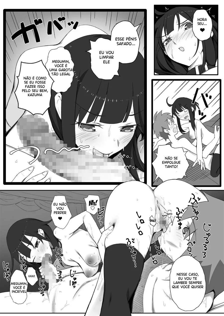 Isekai Tensei Shita Saki de Party Member Zenin to Naisho de Ecchi Shiteru Neet – KonoSuba Hentai – Tradução Em Português