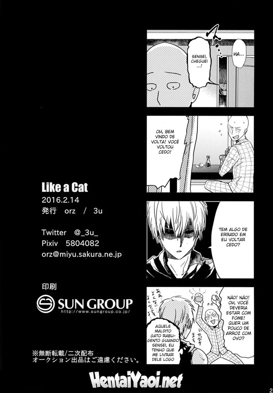 Como um Gato – One Punch Man Hentai – Quadrinho Original