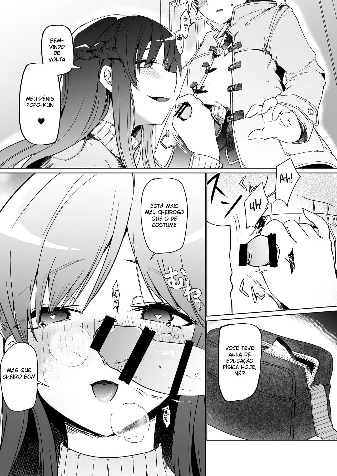 Depósito de Porra da Onee – Hentai Preto e Branco – Tradução Em Português
