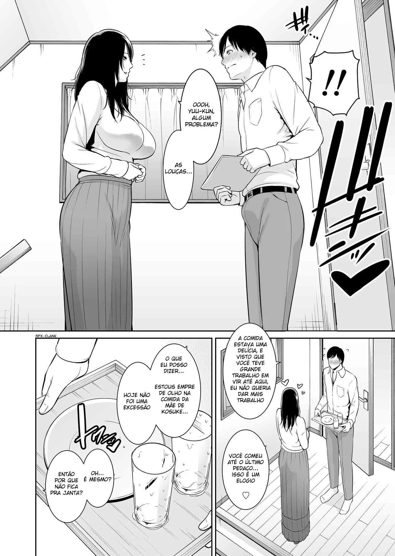 Desejando a mãe do meu amigo – Hentai Preto e Branco – Site Para Ler Completo