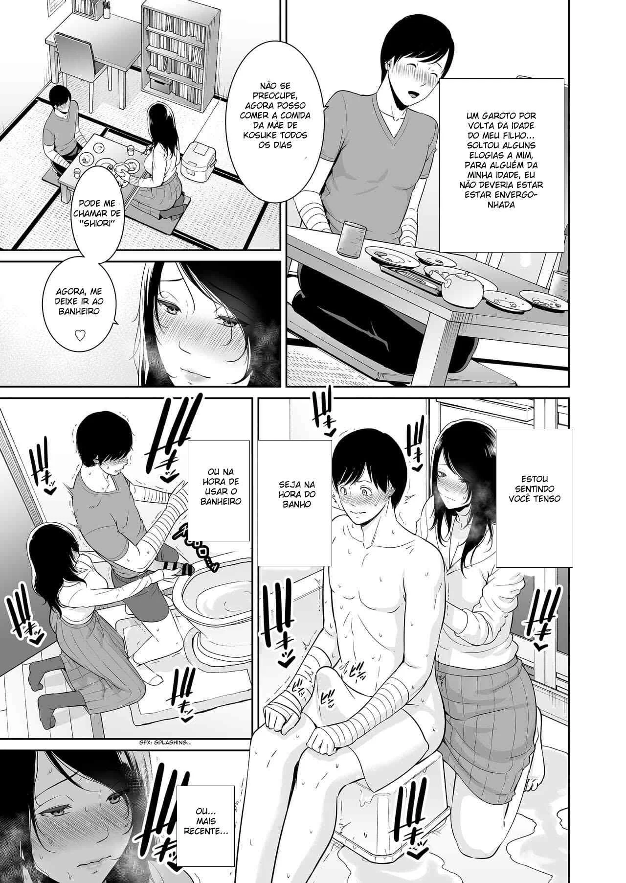 Desejando a mãe do meu amigo – Hentai Preto e Branco – Site Para Ler Completo