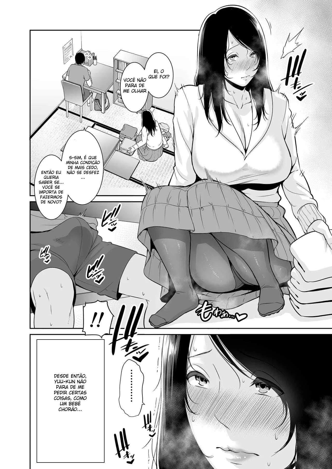 Desejando a mãe do meu amigo – Hentai Preto e Branco – Site Para Ler Completo