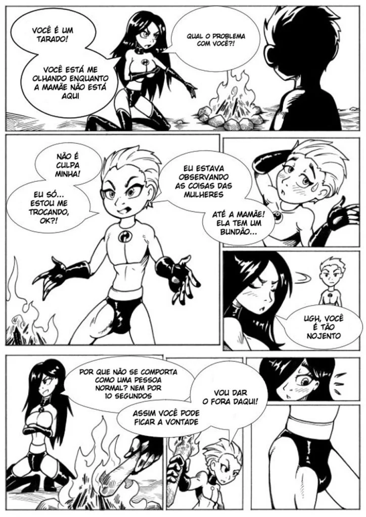 Desenhos eróticos em quadrinhos Os Incríveis – Cartoon Pornô – Português do Brasil