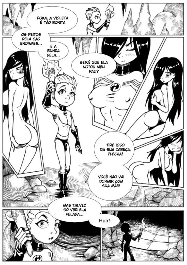 Desenhos eróticos em quadrinhos Os Incríveis – Cartoon Pornô – Português do Brasil